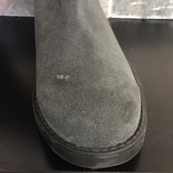 Blondo Ellie Waterproof Grey Suede Knee High Riding Boot - Picture 9 of 12